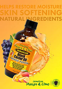 Jamaican Mango & Lime Black Castor Oil (Mango Papaya) 4oz